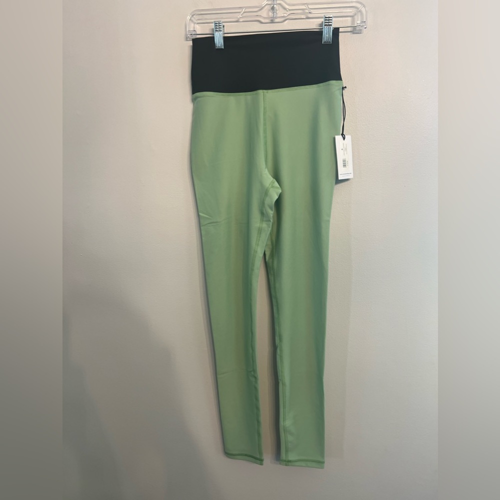 WeWoreWhat‎ High Rise Leggings in Fair Green and Black Size S NWT